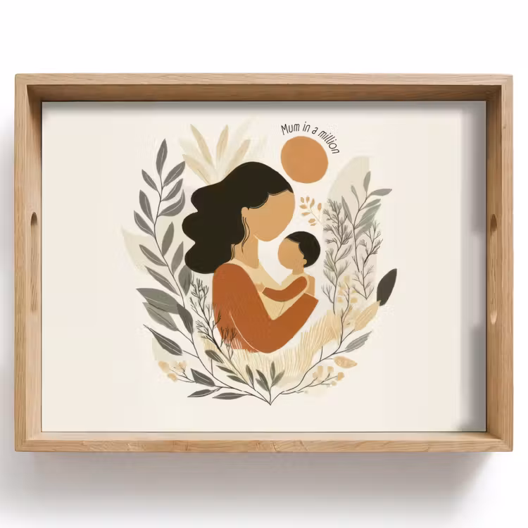 Dienblad - Illustratie - Quote - Moeder — 1