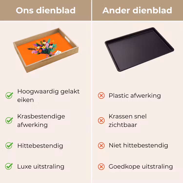 Dienblad - Kaartje - Boeket - Bloemen — 9