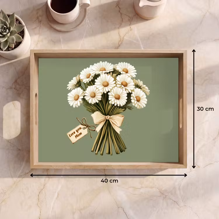 Dienblad - Lint - Boeket - Groen - Quote — 7