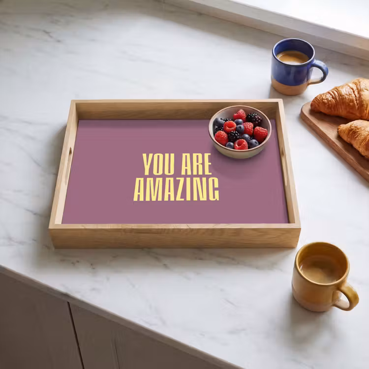 Dienblad - Tekst - Paars - Amazing — 3