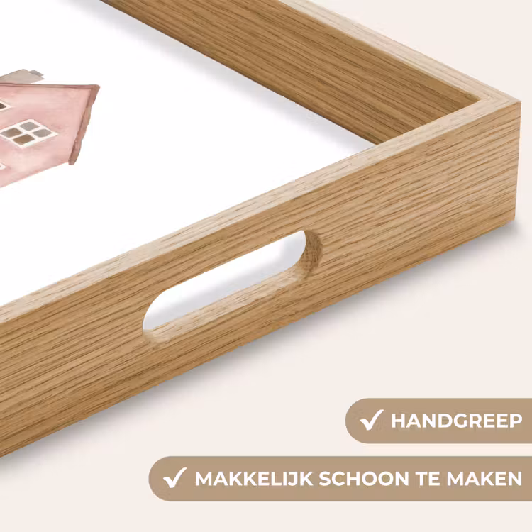 Dienblad - Huisje - Roze - Quote - Moeder — 8