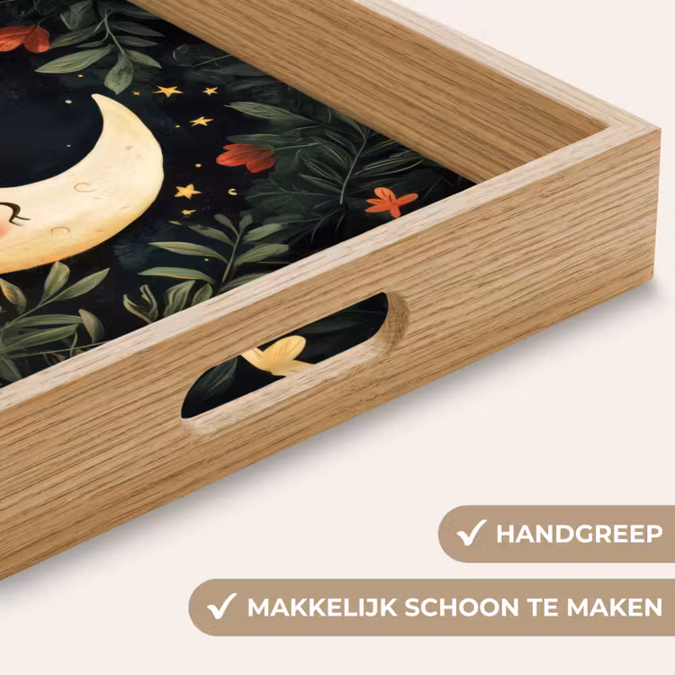 Dienblad - Maan - Bloemen - Nachthemel — 8