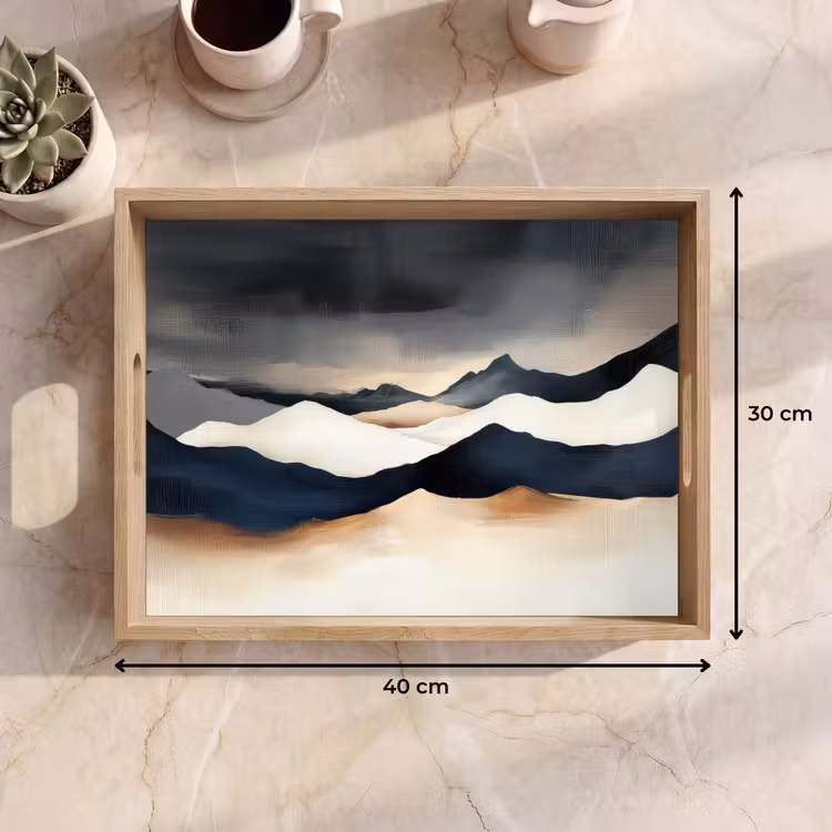 Dienblad - Bergen - Donkerblauw - Landschap — 7