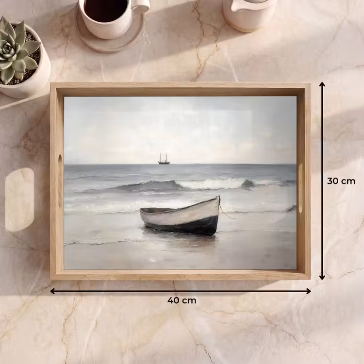 Dienblad - Roeiboot - Zee - Horizon — 7