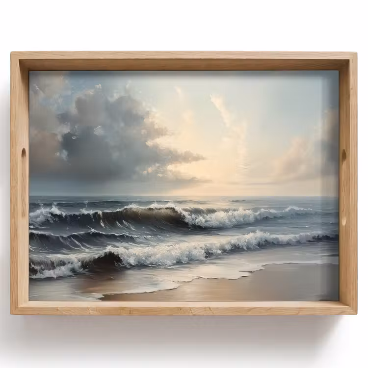 Dienblad - Strand - Zee - Zonsondergang — 1