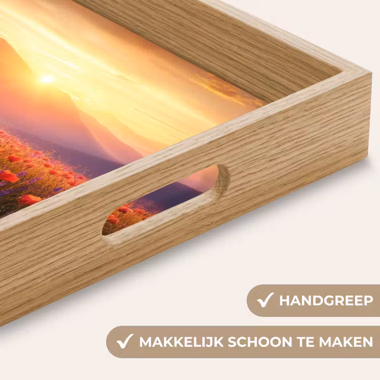 Dienblad - Landschap - Zonsondergang - Bloemenveld — 8