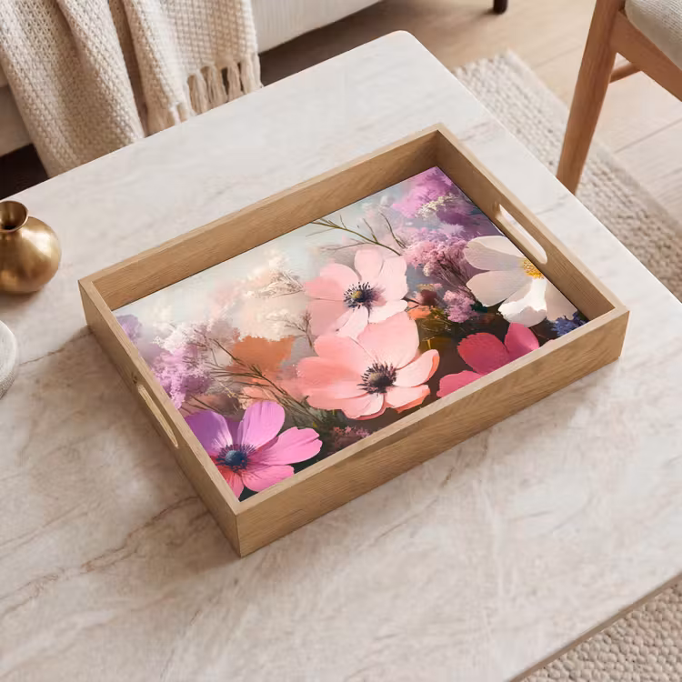 Dienblad - Bloemen - Kleurrijk - Bloei — 2