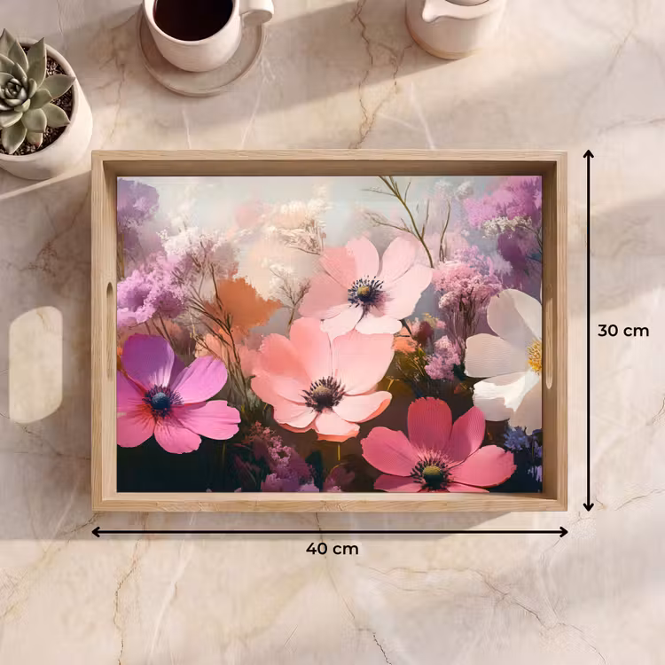 Dienblad - Bloemen - Kleurrijk - Bloei — 7