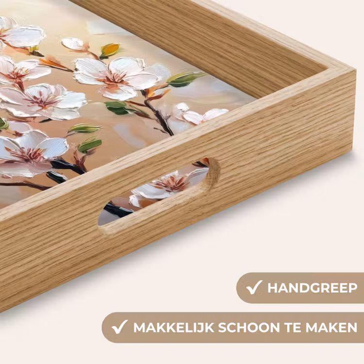 Dienblad - Bloesemtakken - Schilderachtig - Roze — 8