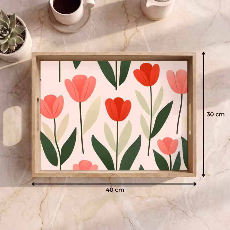 Dienblad - Tulpen - Modern - Roze — 7