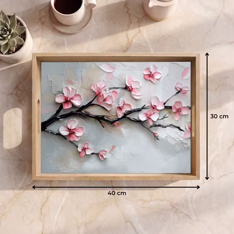 Dienblad - Bloesem - Kunstzinnig - Roze - Sakura — 7