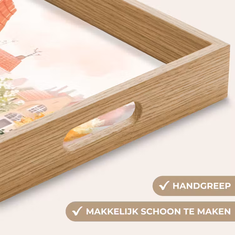 Dienblad - Bloemen - Huizen - Dorp — 8