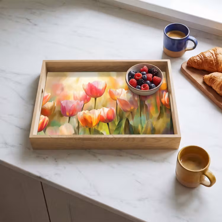 Dienblad - Tulpen - Sprookjesachtig - Kleurrijk — 3