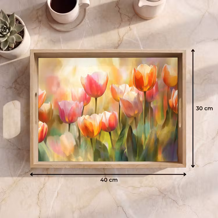 Dienblad - Tulpen - Sprookjesachtig - Kleurrijk — 7