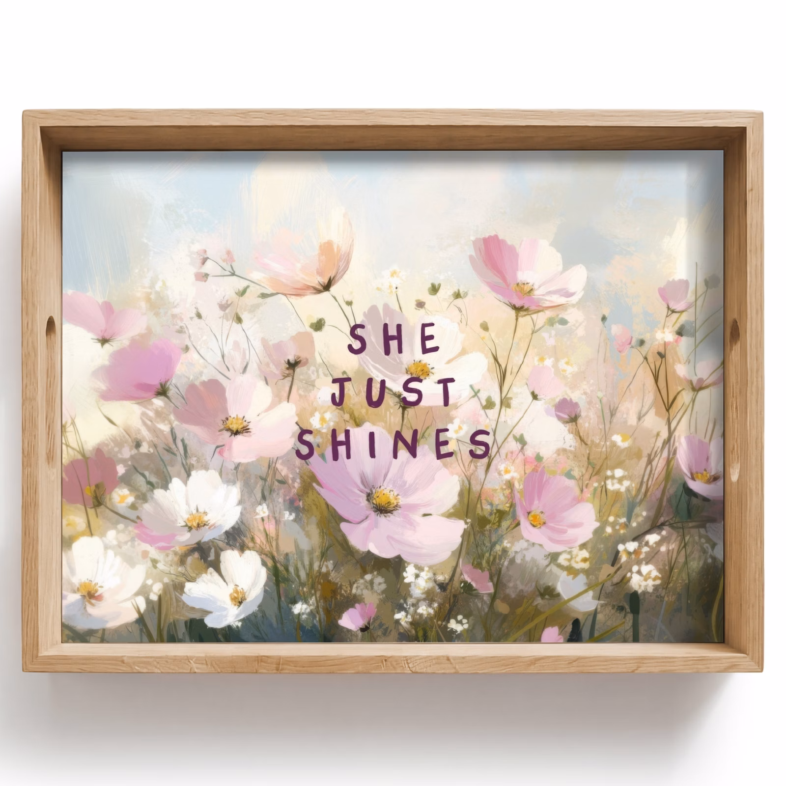 Dienblad - Quote - Bloemen - Schilderachtig — 1