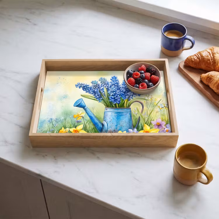 Dienblad - Gieter - Lavendel - Bloesems — 3