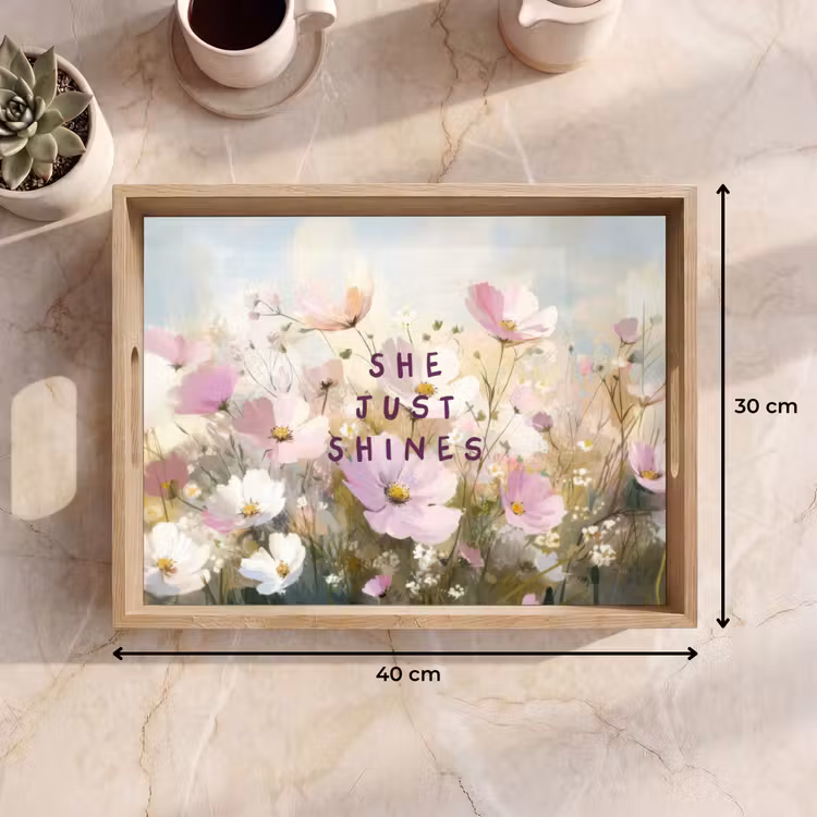 Dienblad - Quote - Bloemen - Schilderachtig — 7