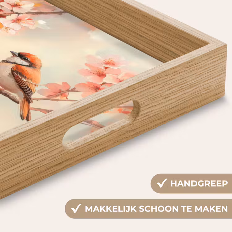 Dienblad - Vogels - Romantic - Bloesemtak — 8