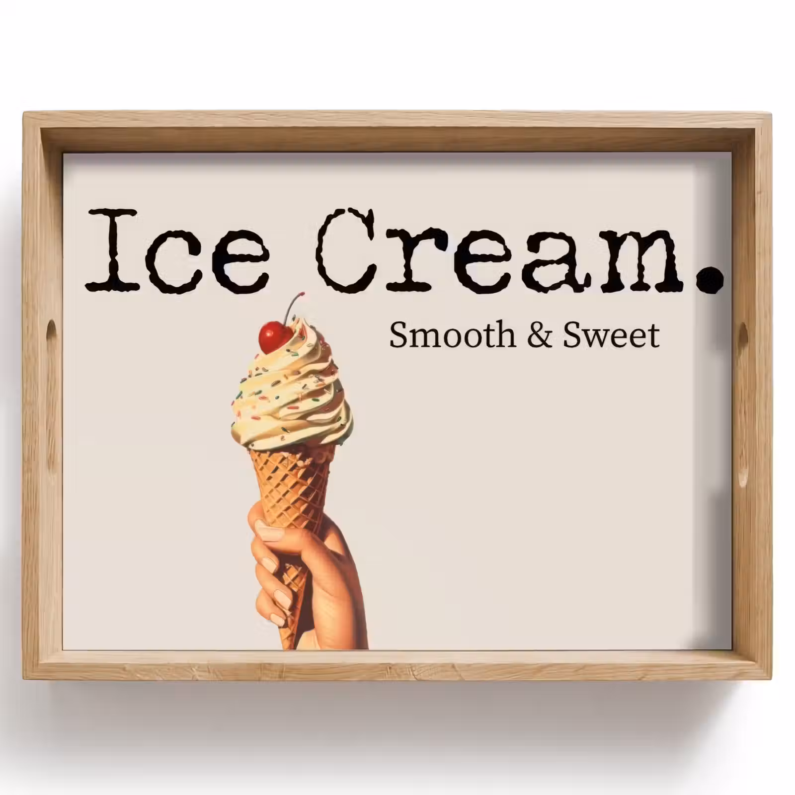 Dienblad - Ice cream - Softijs - Kleurrijk - Kers — 1