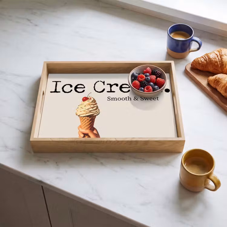 Dienblad - Ice cream - Softijs - Kleurrijk - Kers — 3