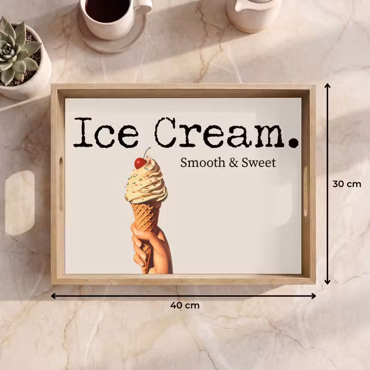 Dienblad - Ice cream - Softijs - Kleurrijk - Kers — 7