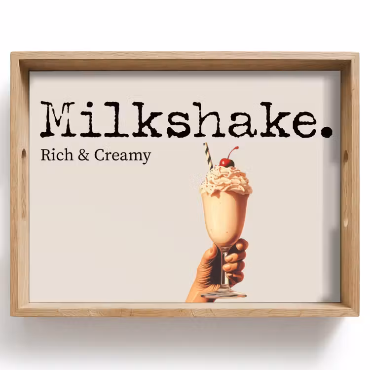 Dienblad - Milkshake - Kers - Rietje — 1