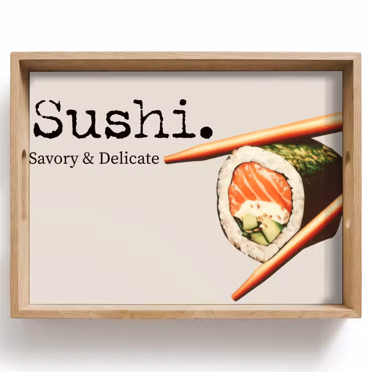 Dienblad - Sushi - Zalm - Rijst - Japans — 1