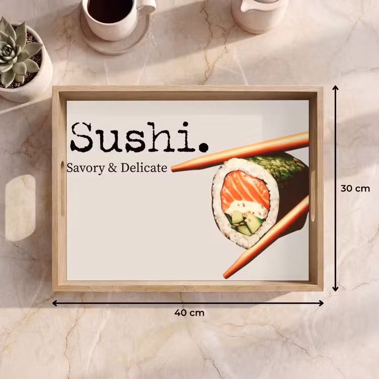 Dienblad - Sushi - Zalm - Rijst - Japans — 7