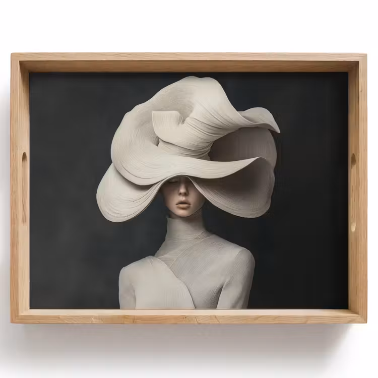 Dienblad - Modern - Vrouw - Hoed — 1