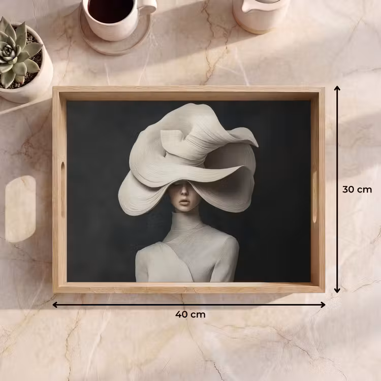 Dienblad - Modern - Vrouw - Hoed — 7