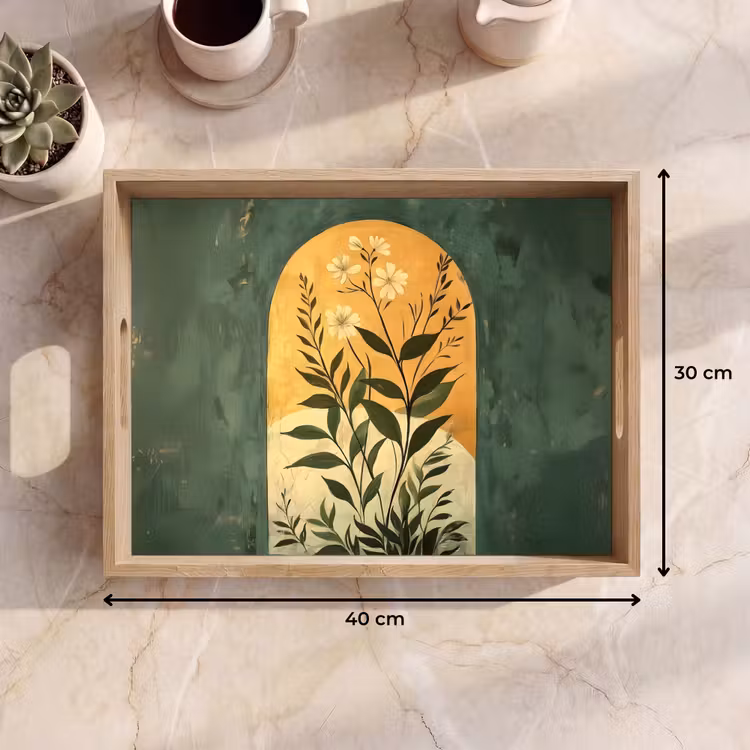 Dienblad - Plant - Bloemen - Wit — 7