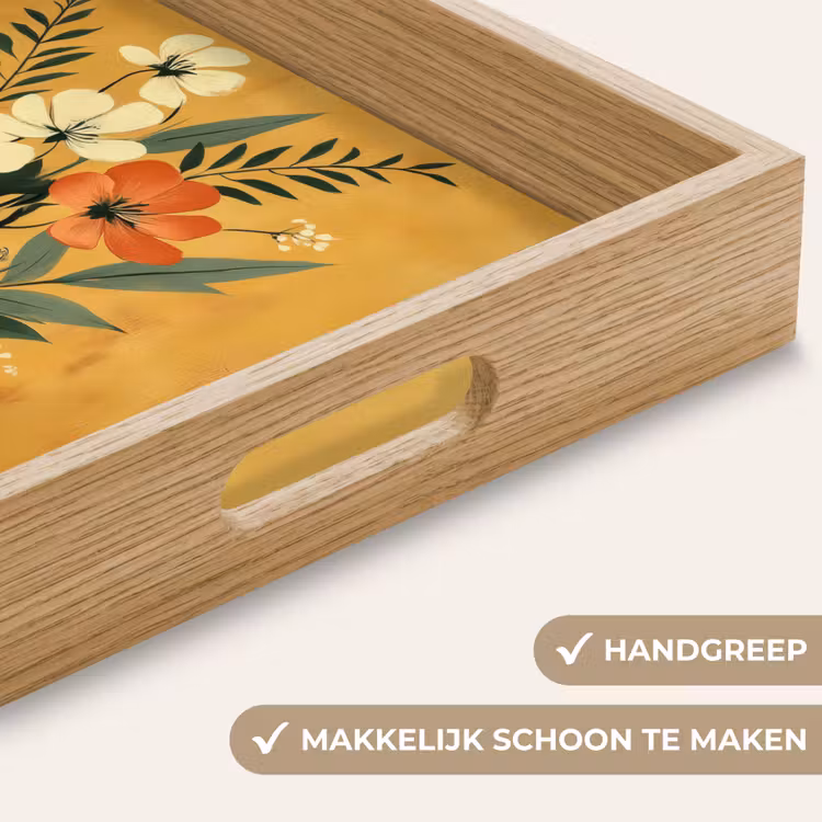 Dienblad - Bladeren - Boeket - Bloemen - Geel — 8