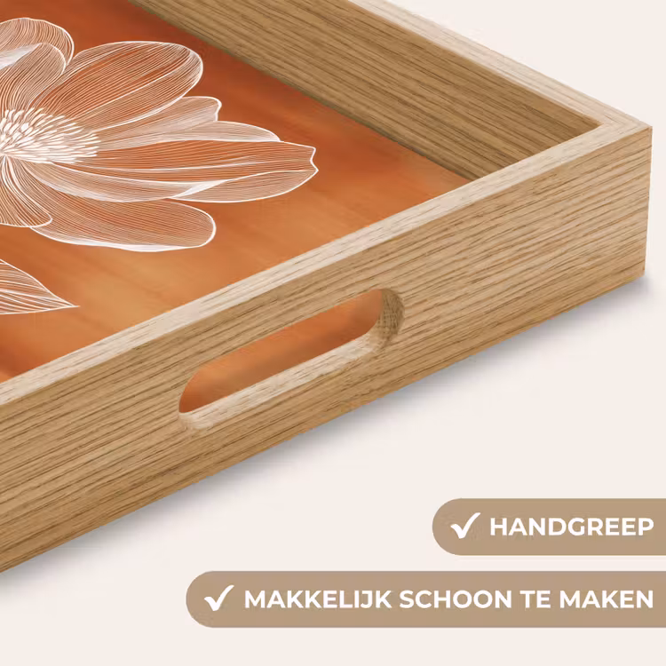 Dienblad - Bloem - Minimalistisch - Wit — 8