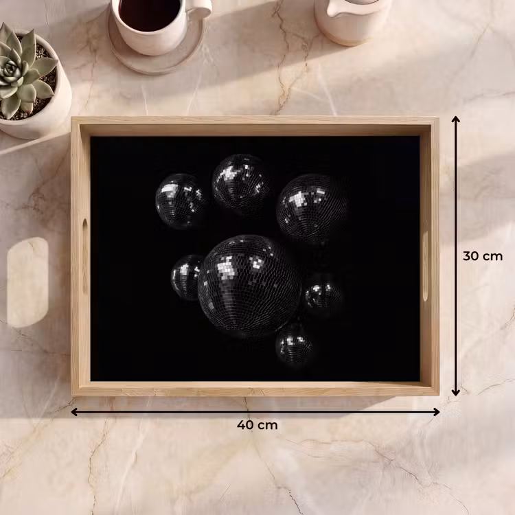 Dienblad - Discoballen - Minimalistisch - Zwart — 7