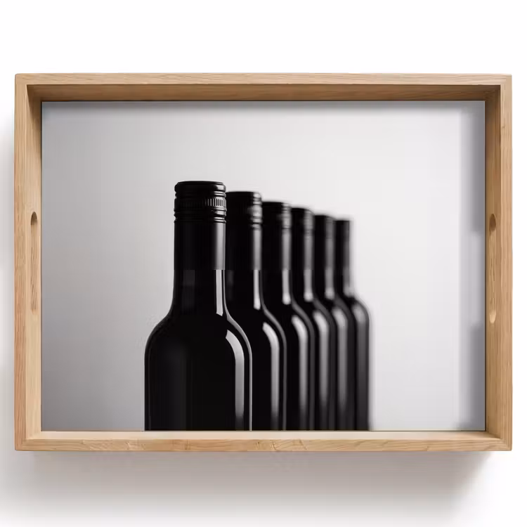 Dienblad - Wijnflessen - Zwart - Minimalistisch — 1
