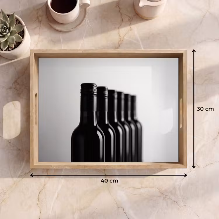 Dienblad - Wijnflessen - Zwart - Minimalistisch — 7
