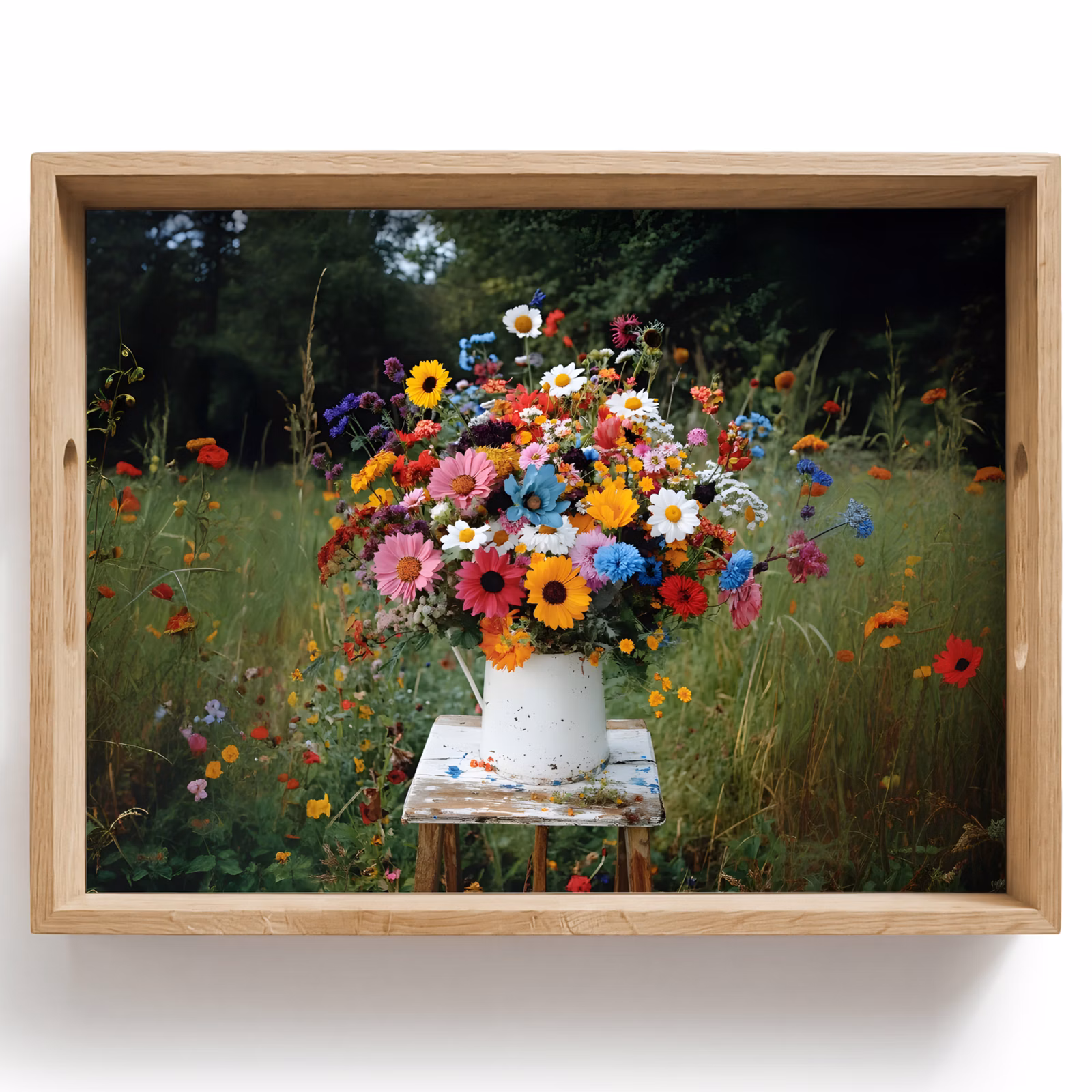 Dienblad - Bloemen - Krukje - Gieter - Veld — 1