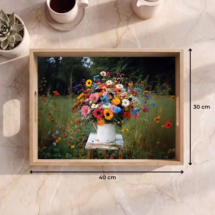 Dienblad - Bloemen - Krukje - Gieter - Veld — 7