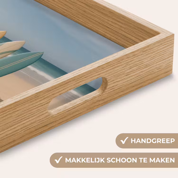 Dienblad - Strand - Surfbord - Pastel — 8