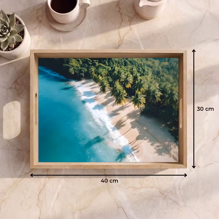 Dienblad - Tropisch - Strand - Water - Palmbomen — 7