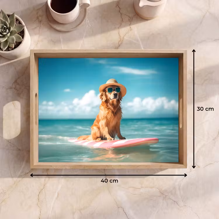 Dienblad - Zeewater - Hond - Golden retriever - Zonnebril — 7