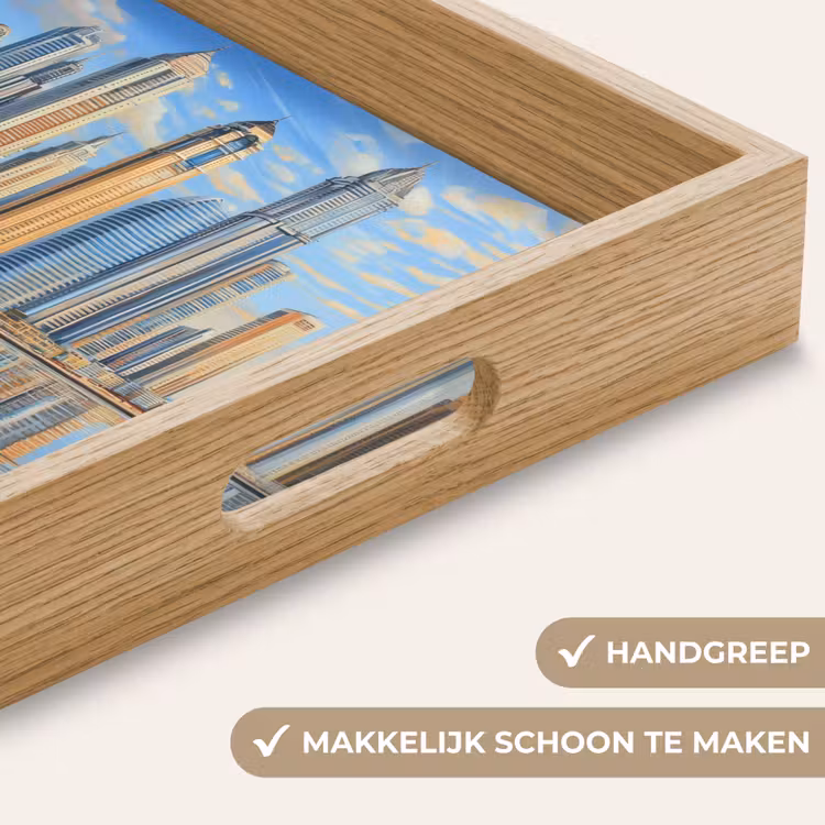 Dienblad - Skyline - Wolkenkrabbers - Water - Blauw — 8