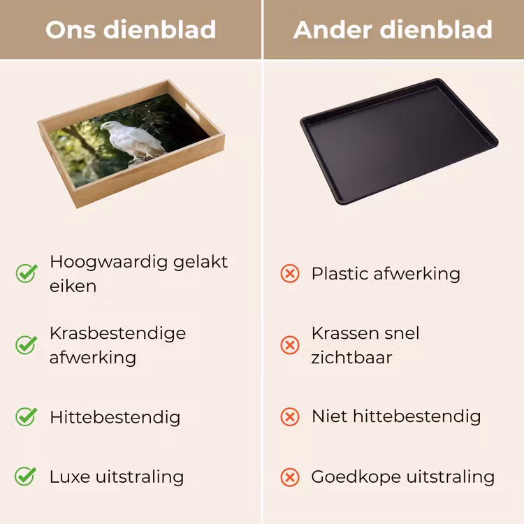 Dienblad - Arend - Hout - Wit - Planten — 9