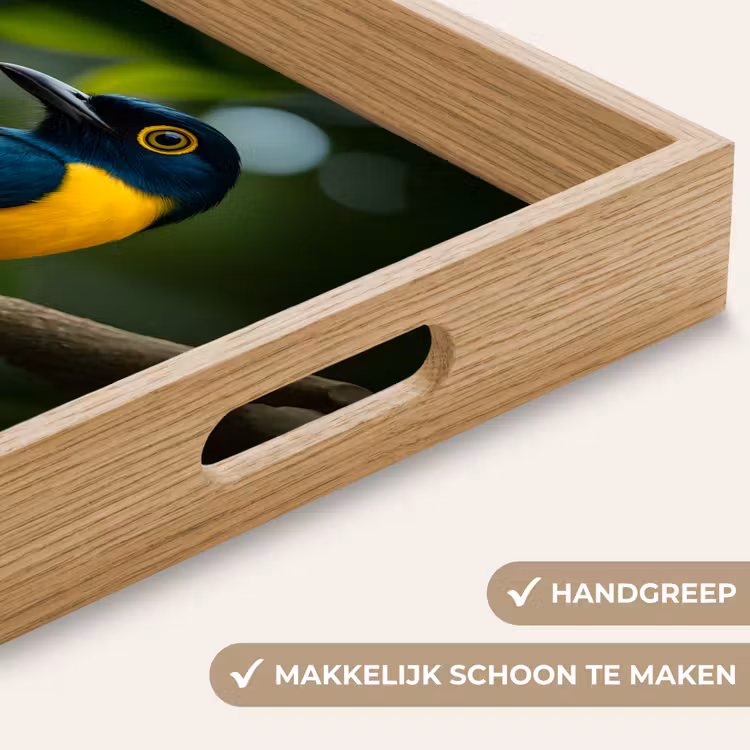 Dienblad - Vogel - Tak - Geel - Bladeren — 8