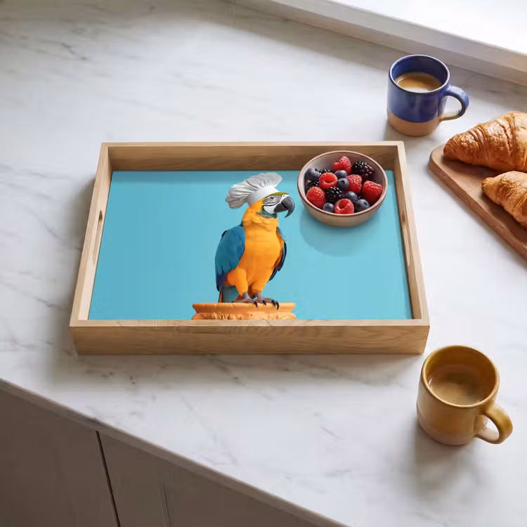 Dienblad - Papegaai - Koksmuts - Grappig - Vogel — 3