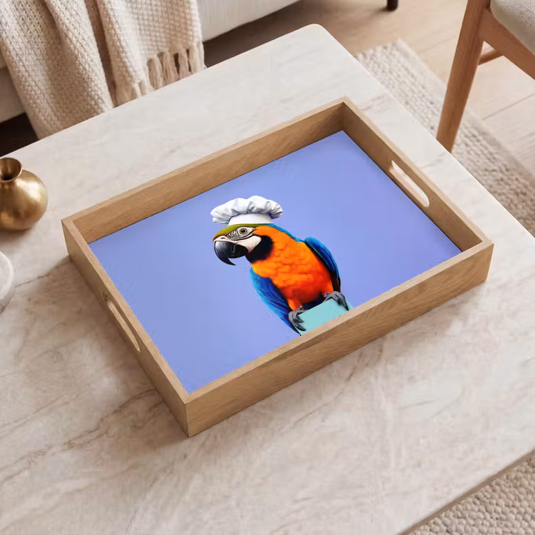 Dienblad - Papegaai - Koksmuts - Vogel - Leuk — 2