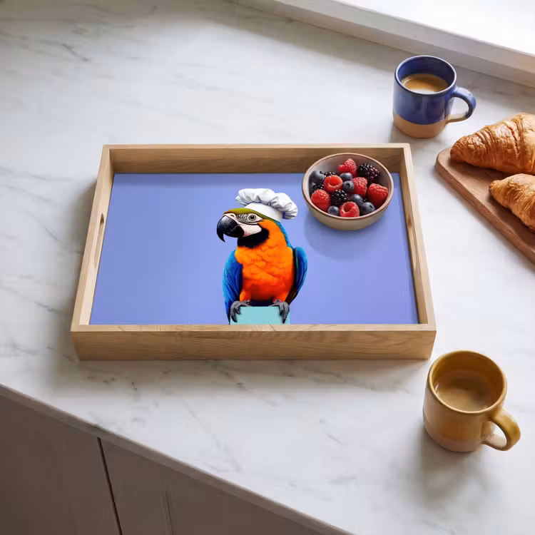 Dienblad - Papegaai - Koksmuts - Vogel - Leuk — 3