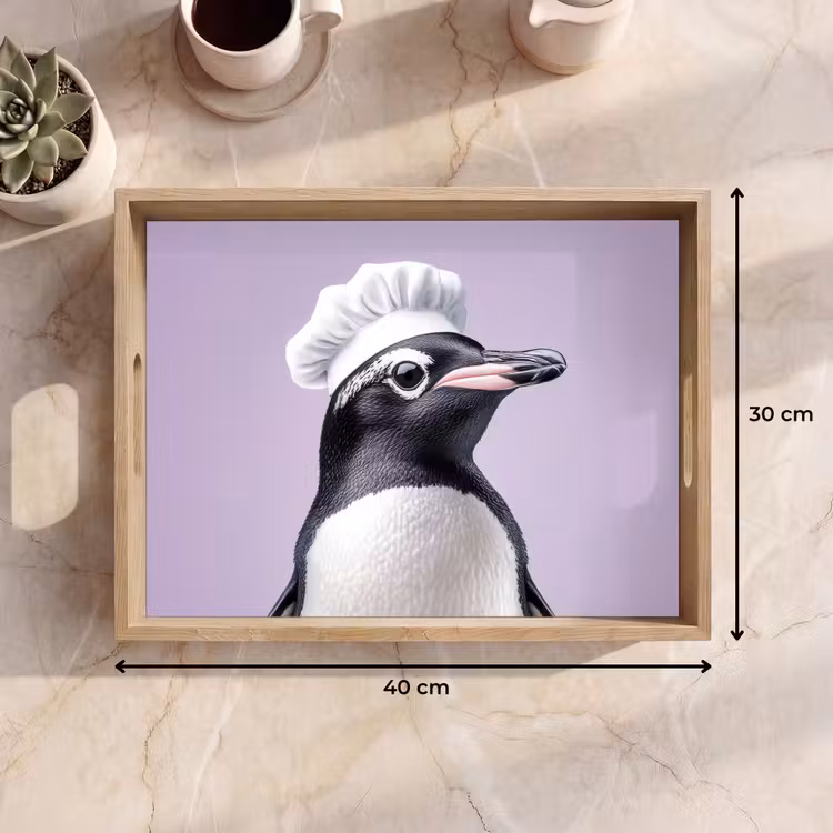 Dienblad - Pinguïn - Koksmuts - Lief - Paars — 7