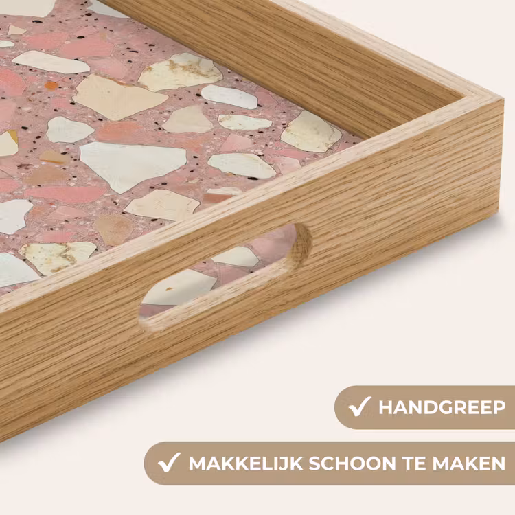 Dienblad - Roze - Decoratie - Stenen - Terrazzo — 8