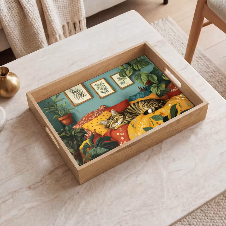 Dienblad - Kat - Planten - Groen — 2